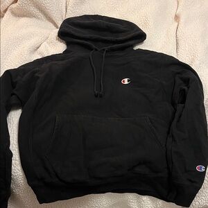 Champion Reverse Weave Black Sweatshirt